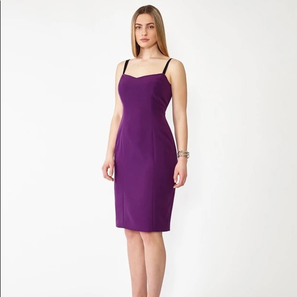 *New Never Worn* Ava James body-con midi sweetheart neckline purple dress.